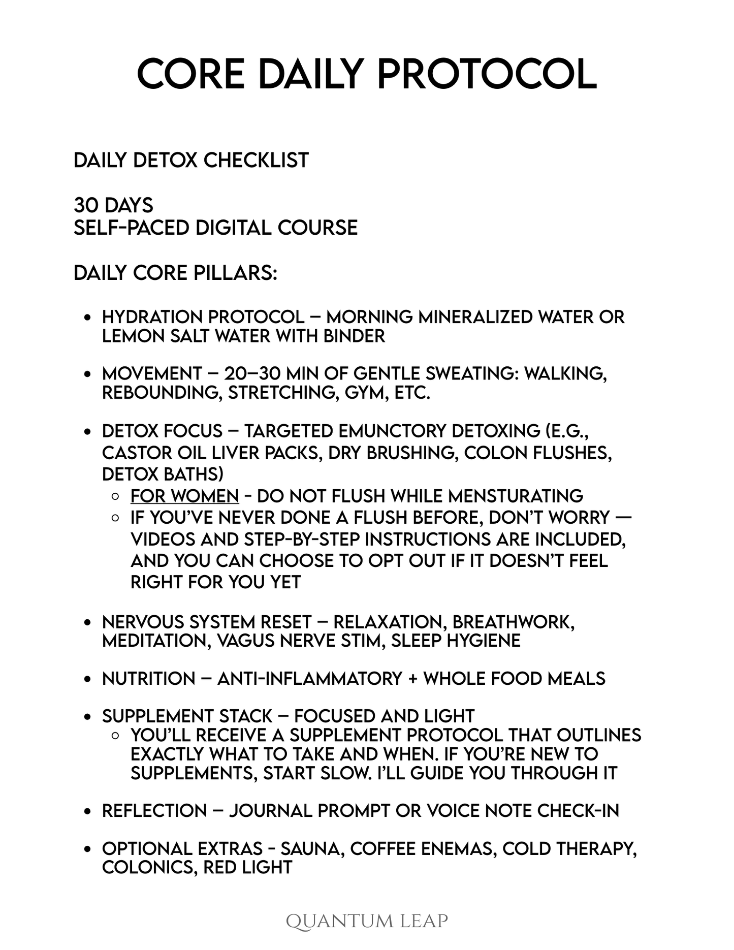 30 Day Quantum Detox